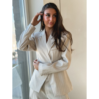 Blazer ligné Luméa - Beige