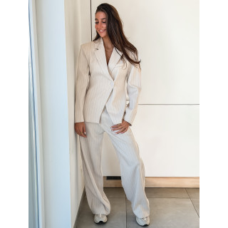 Blazer ligné Luméa - Beige