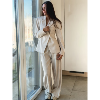 Blazer ligné Luméa - Beige