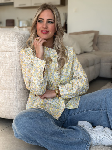 Chemisier à motifs Nymera - Jaune