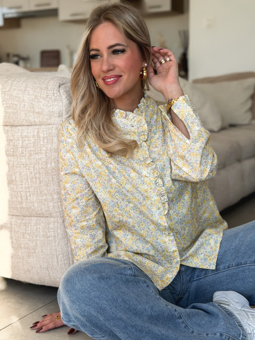 Chemisier à motifs Nymera - Jaune