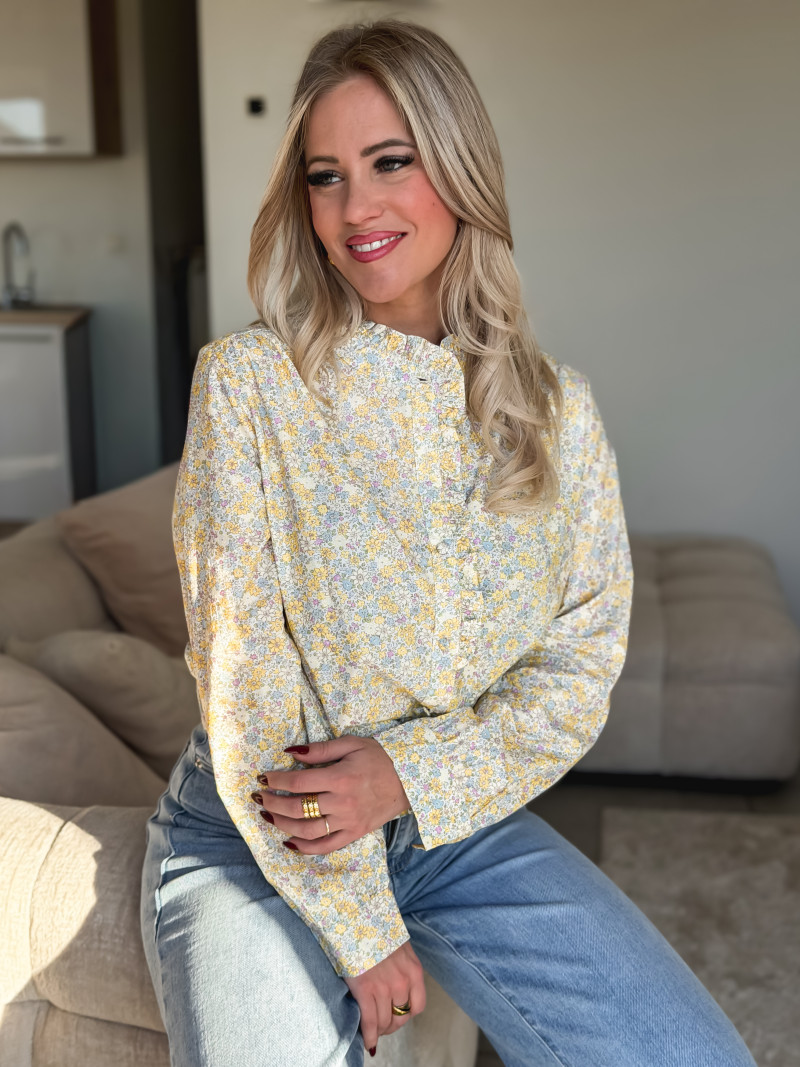 Chemisier à motifs Nymera - Jaune