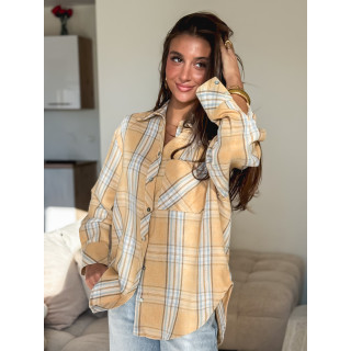 Chemise à carreaux Zypha - Jaune