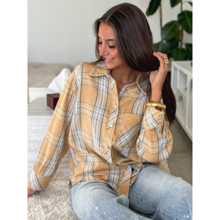 Chemise à carreaux Zypha - Jaune