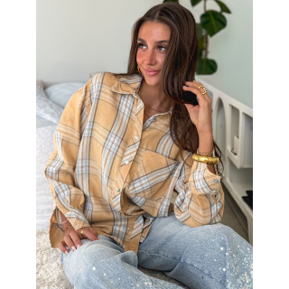 Chemise à carreaux Zypha - Jaune