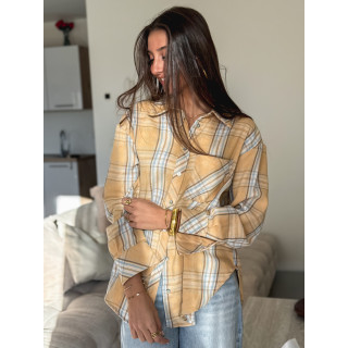 Chemise à carreaux Zypha - Jaune