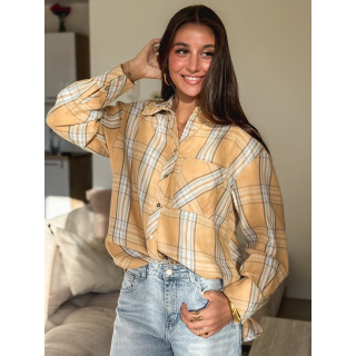 Chemise à carreaux Zypha - Jaune