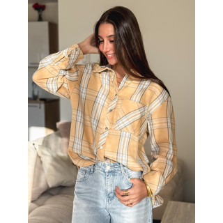 Chemise à carreaux Zypha - Jaune