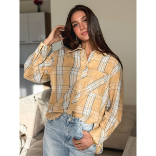 Chemise à carreaux Zypha - Jaune