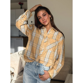 Chemise à carreaux Zypha - Jaune