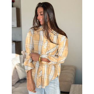 Chemise à carreaux Zypha - Jaune