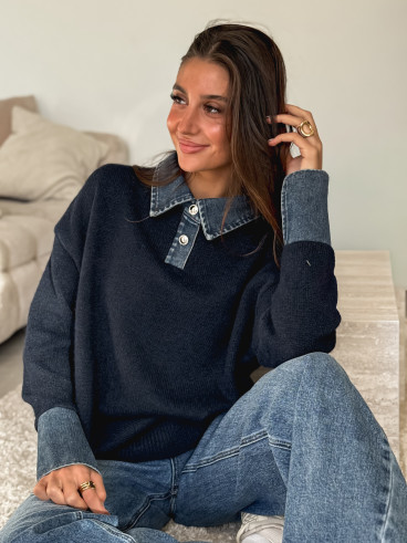 Pull Sélune - Bleu marine Pull Sélune - Bleu marine