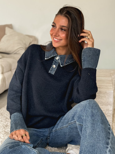 Pull Sélune - Bleu marine Pull Sélune - Bleu marine