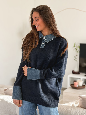 Pull Sélune - Bleu marine Pull Sélune - Bleu marine