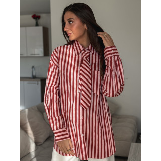 Chemise lignée Laurenza - Rose/Rouge