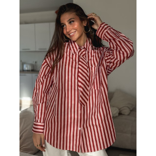 Chemise lignée Laurenza - Rose/Rouge