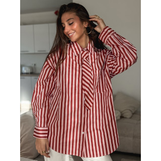 Chemise lignée Laurenza - Rose/Rouge