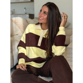 Pull ligné Aidonia - Jaune