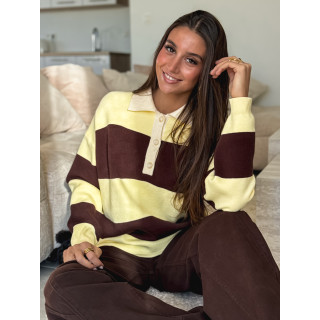 Pull ligné Aidonia - Jaune