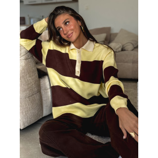 Pull ligné Aidonia - Jaune