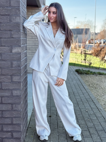 Pantalon ligné Luméa - Beige Pantalon ligné Luméa - Beige