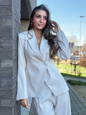 Pantalon ligné Luméa - Beige Pantalon ligné Luméa - Beige