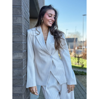 Pantalon ligné Luméa - Beige