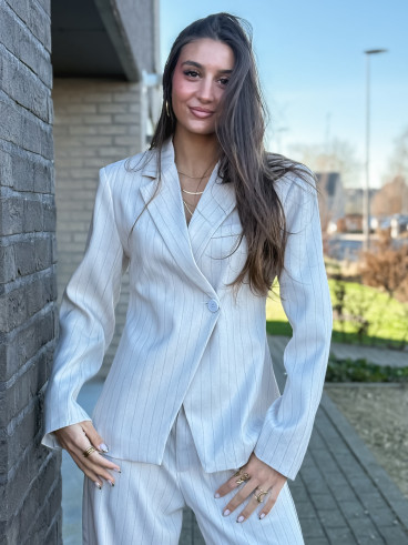 Pantalon ligné Luméa - Beige Pantalon ligné Luméa - Beige