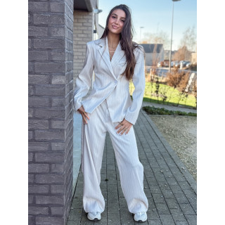 Pantalon ligné Luméa - Beige