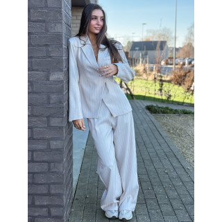 Blazer ligné Luméa - Beige