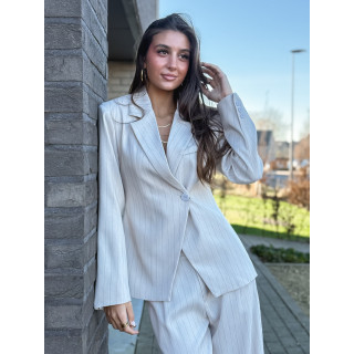 Blazer ligné Luméa - Beige