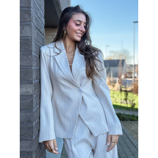 Blazer ligné Luméa - Beige