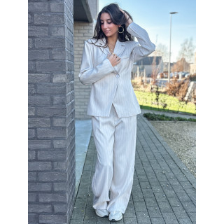 Blazer ligné Luméa - Beige