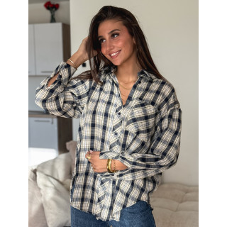 Chemise à carreaux Zypha - Bleu marine