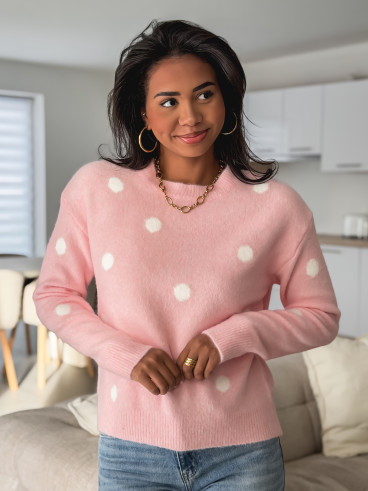 Pull à pois Emanola - Rose