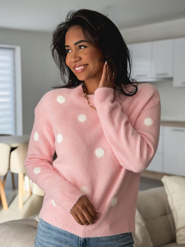 Pull à pois Emanola - Rose