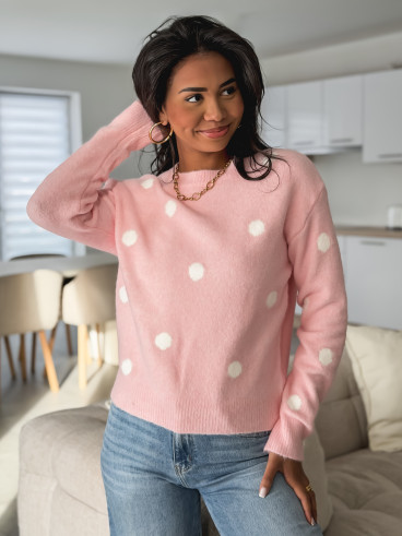 Pull à pois Emanola - Rose