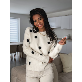 Pull à pois Emanola - Ecru
