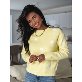 Pull à pois Emanola - Jaune