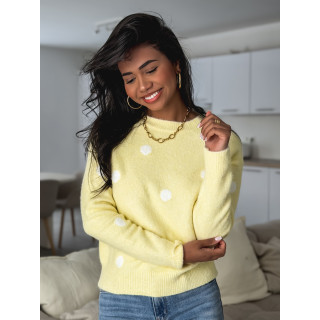 Pull à pois Emanola - Jaune