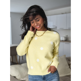 Pull à pois Emanola - Jaune