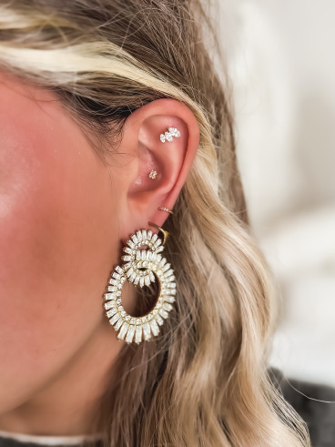 Boucles d'oreilles Nousra - Doré