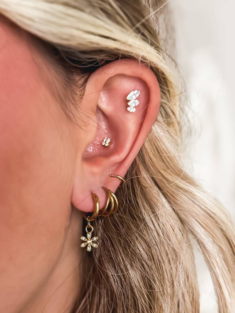 Boucles d'oreilles Kristelle - Doré