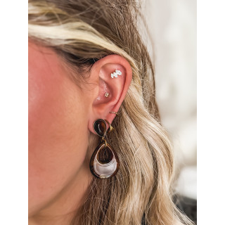 Boucles d'oreilles Alféa - Chocolat