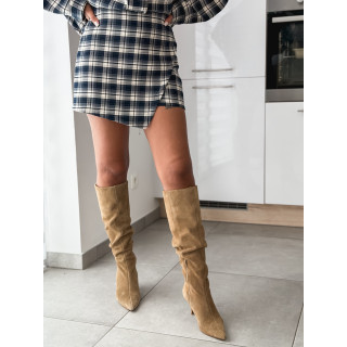 Jupe short à carreaux Avenya - Bleu marine