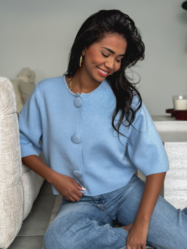 Gilet Anissa - Bleu ciel