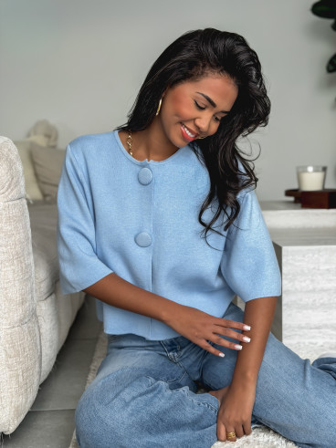 Gilet Anissa - Bleu ciel