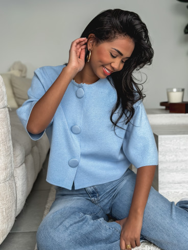 Gilet Anissa - Bleu ciel