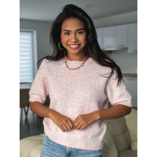 Pull ligné juliana - Rose