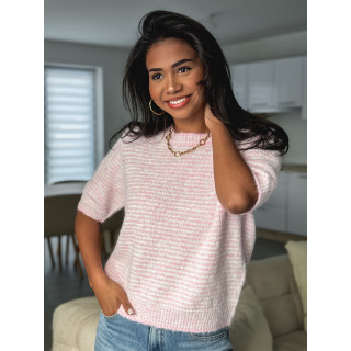 Pull ligné juliana - Rose